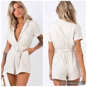 Princess‎ Polly Turin Belted Romper Beige 10
